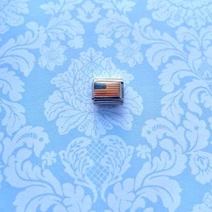 American Flag Italian Charm